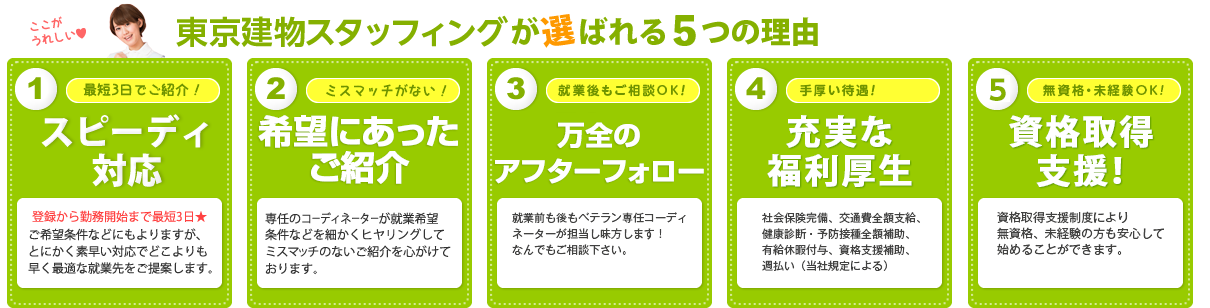選ばれる5つの理由